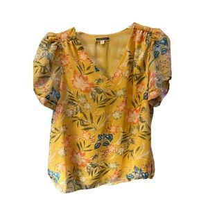Yellow Floral Blouse